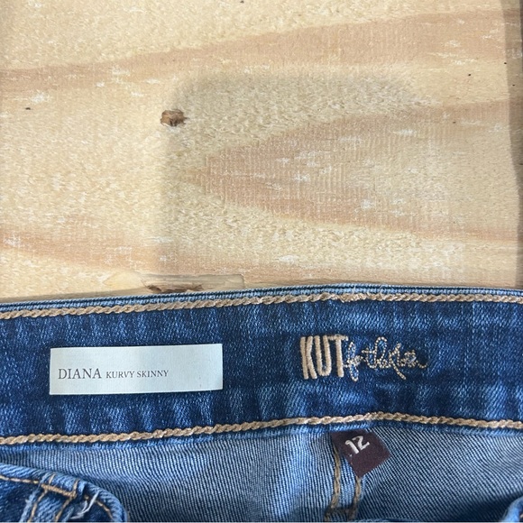 Kut from the Kloth Diana Curvy Skinny Jeans Women’s Size 12 Dark Wash - Picture 3 of 10